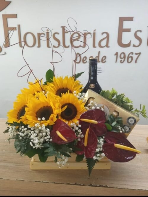 Ilusión de girasoles y anturios